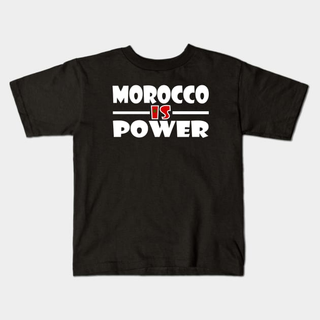 Morocco is power Kids T-Shirt by Milaino